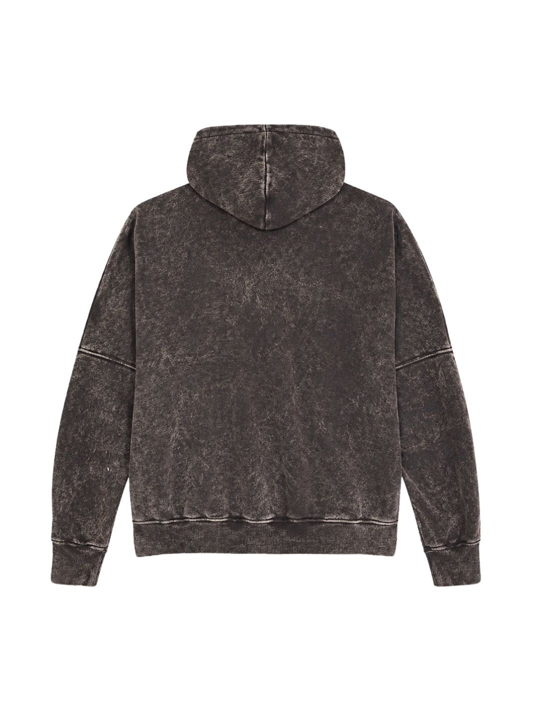 DISTRESSED WASHED CHARCOAL HOODIE