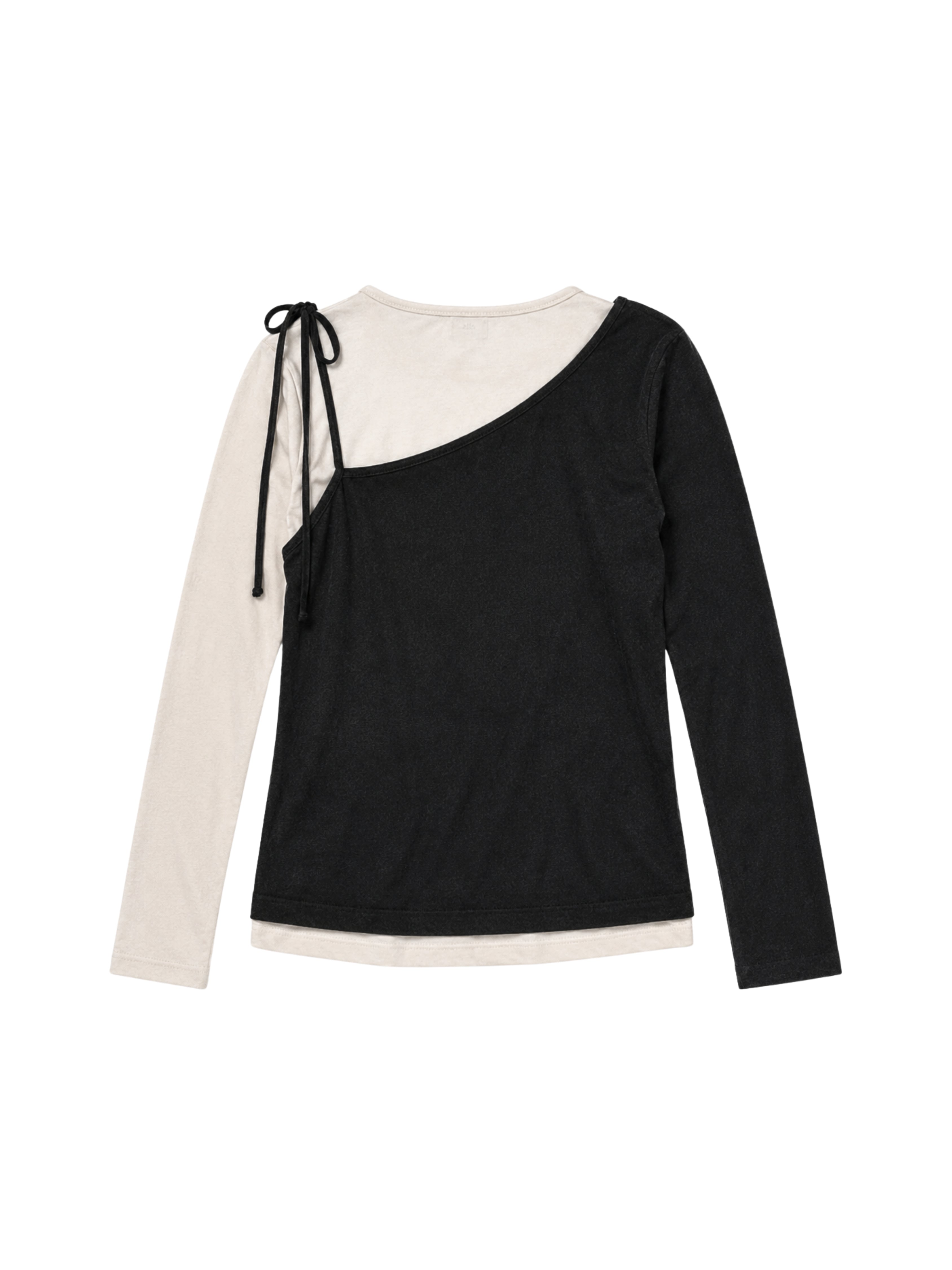 CROSSCUT MONOCHROME TIE TOP
