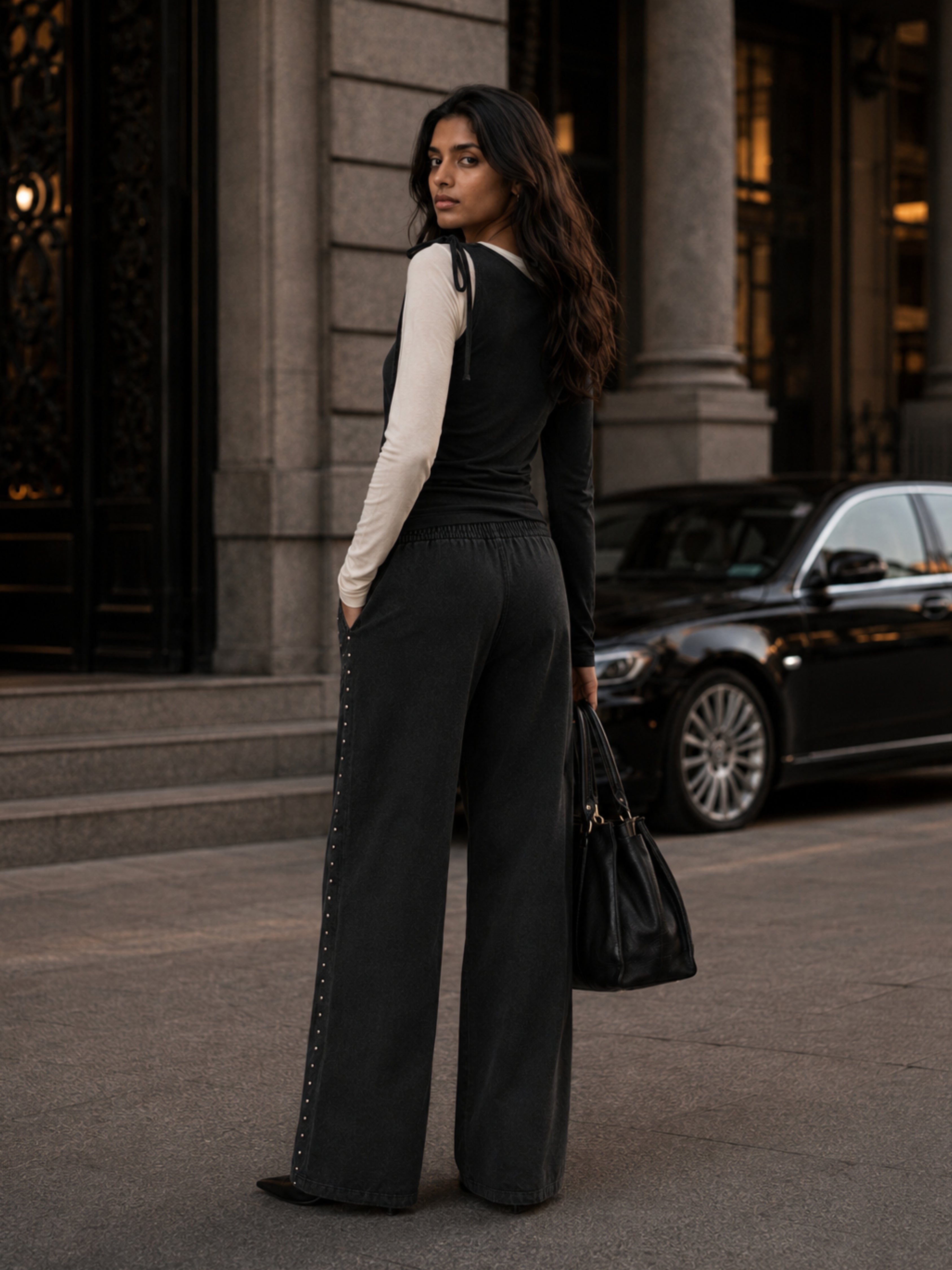 STUDDED MIDNIGHT JOGGERS WOMEN