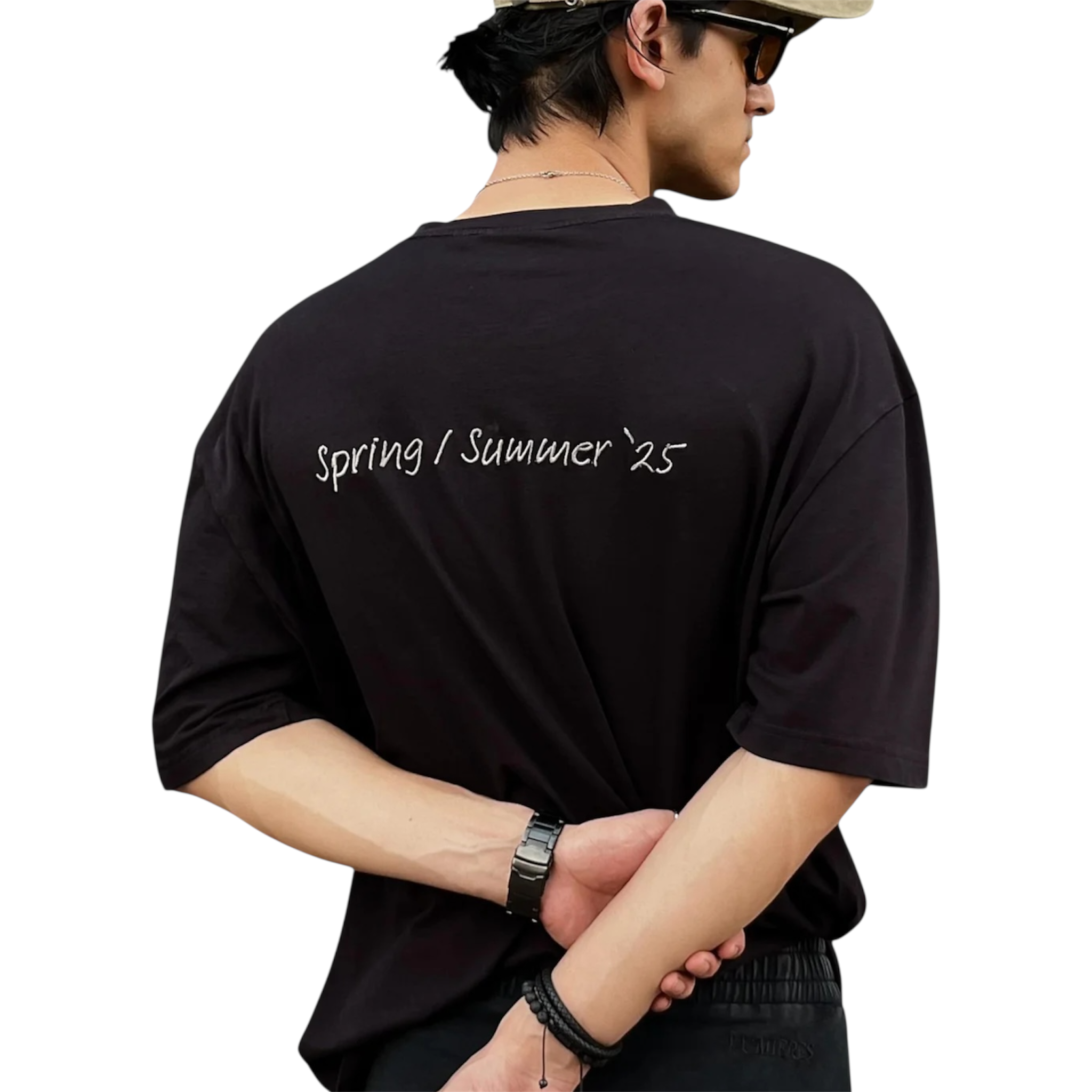 BLACK TROPICAL TEE