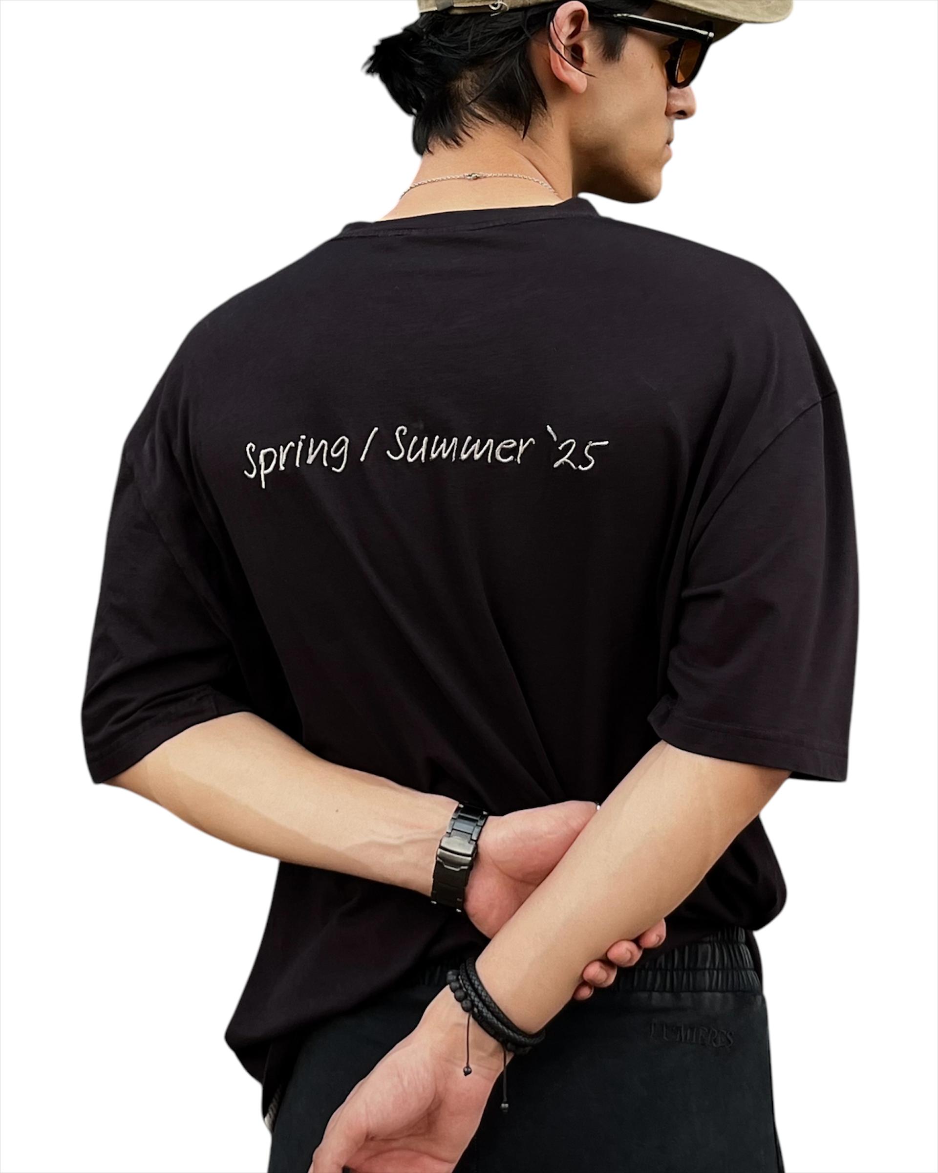 BLACK TROPICAL TEE