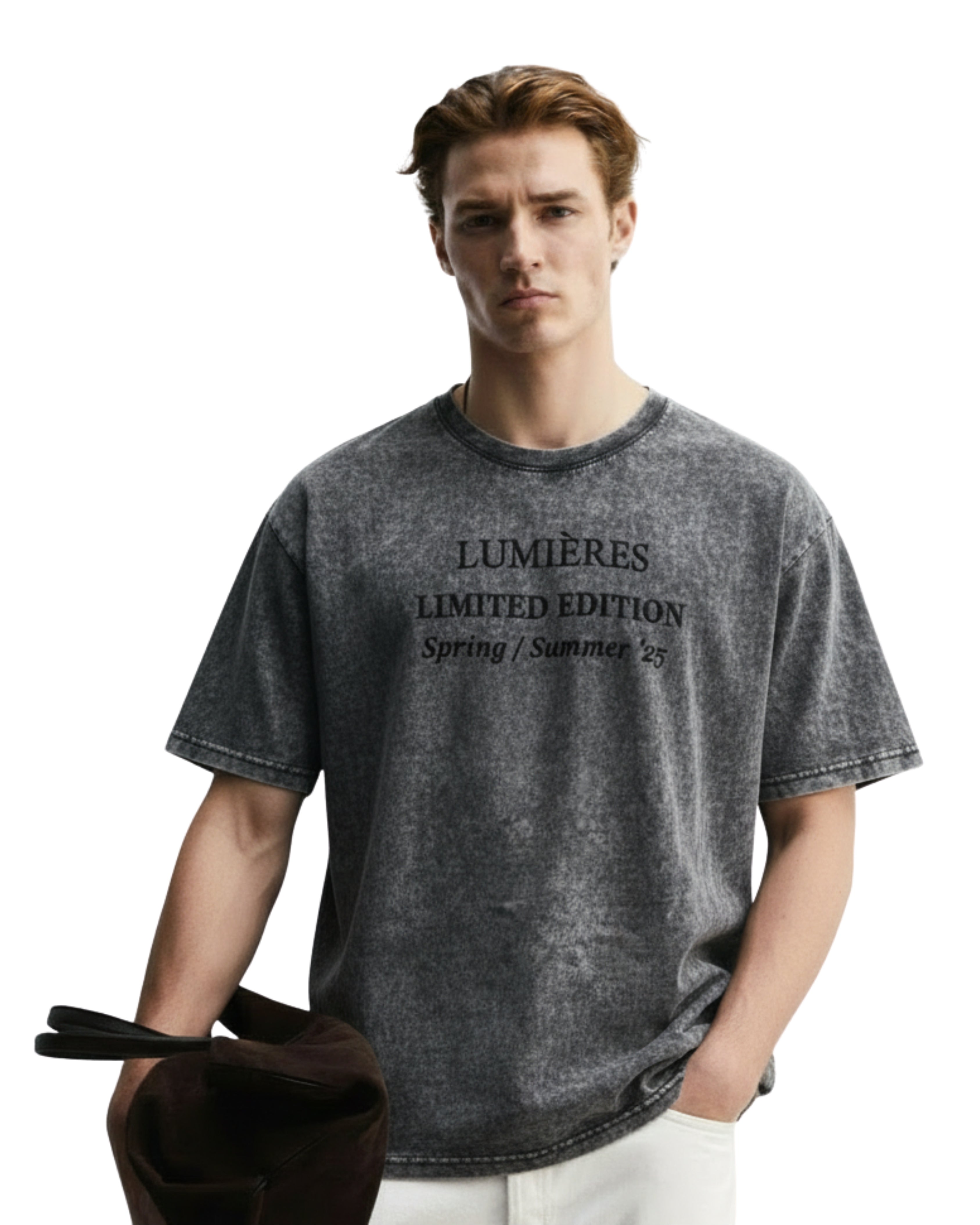 TEXTURED ASH TEE