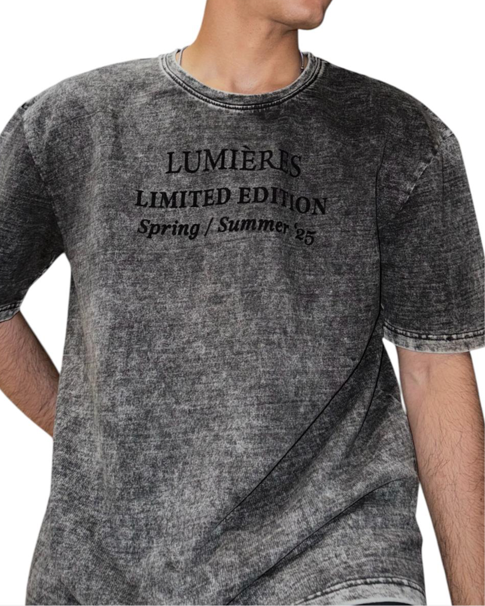 TEXTURED ASH TEE
