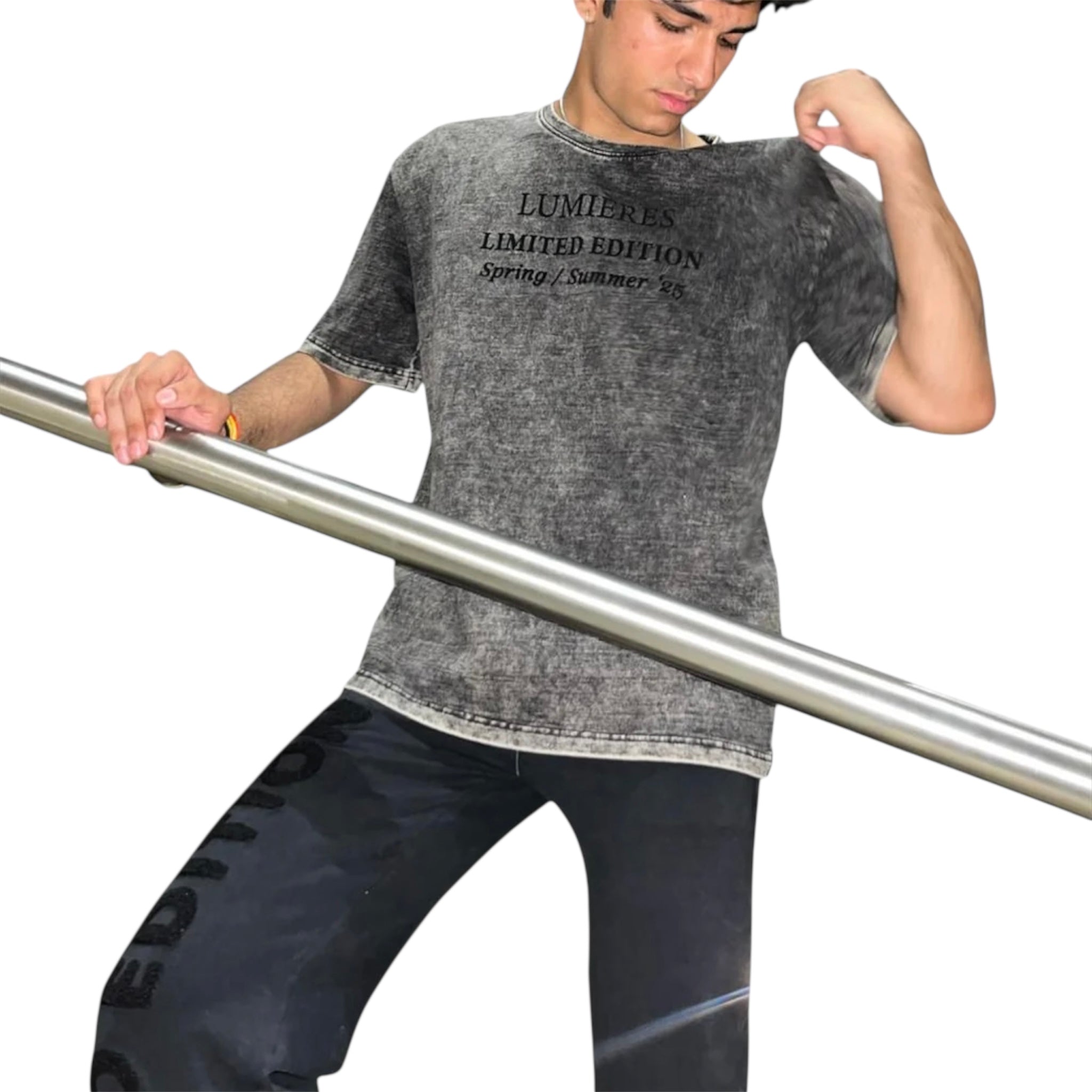 TEXTURED ASH TEE