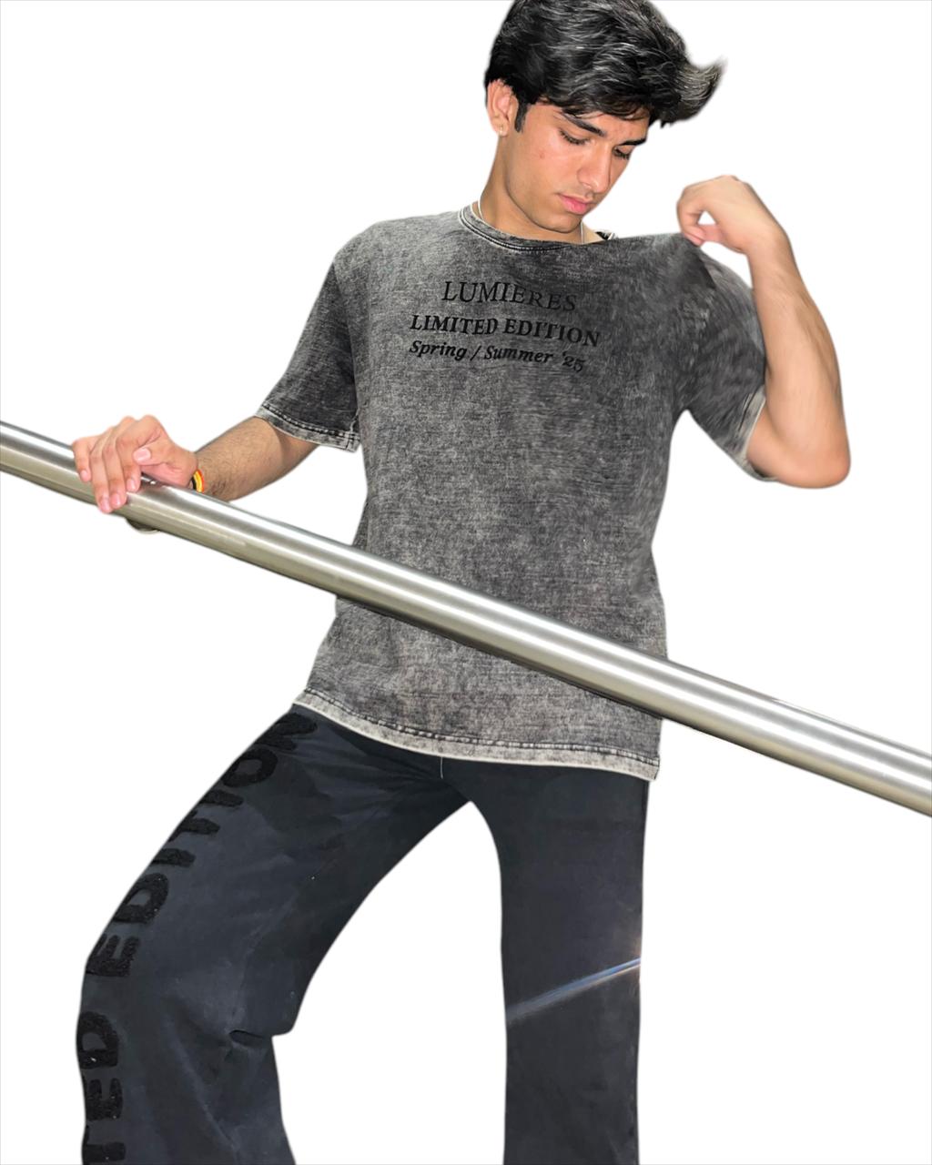 TEXTURED ASH TEE